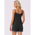 thumbnail image 4 of DARING DIVA Women's Jersey Knit V Neck Soft Casual Sleeveless Pajama Sets S Black, 4 of 7