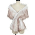thumbnail image 4 of XMMSWDLA Bridal Faux Fur Shawl White Fur Coat Women Faux Fur Wrap for Evening Dresses Luxury Fur Cape for Wedding Evening Party White Wedding Shawl, 4 of 5