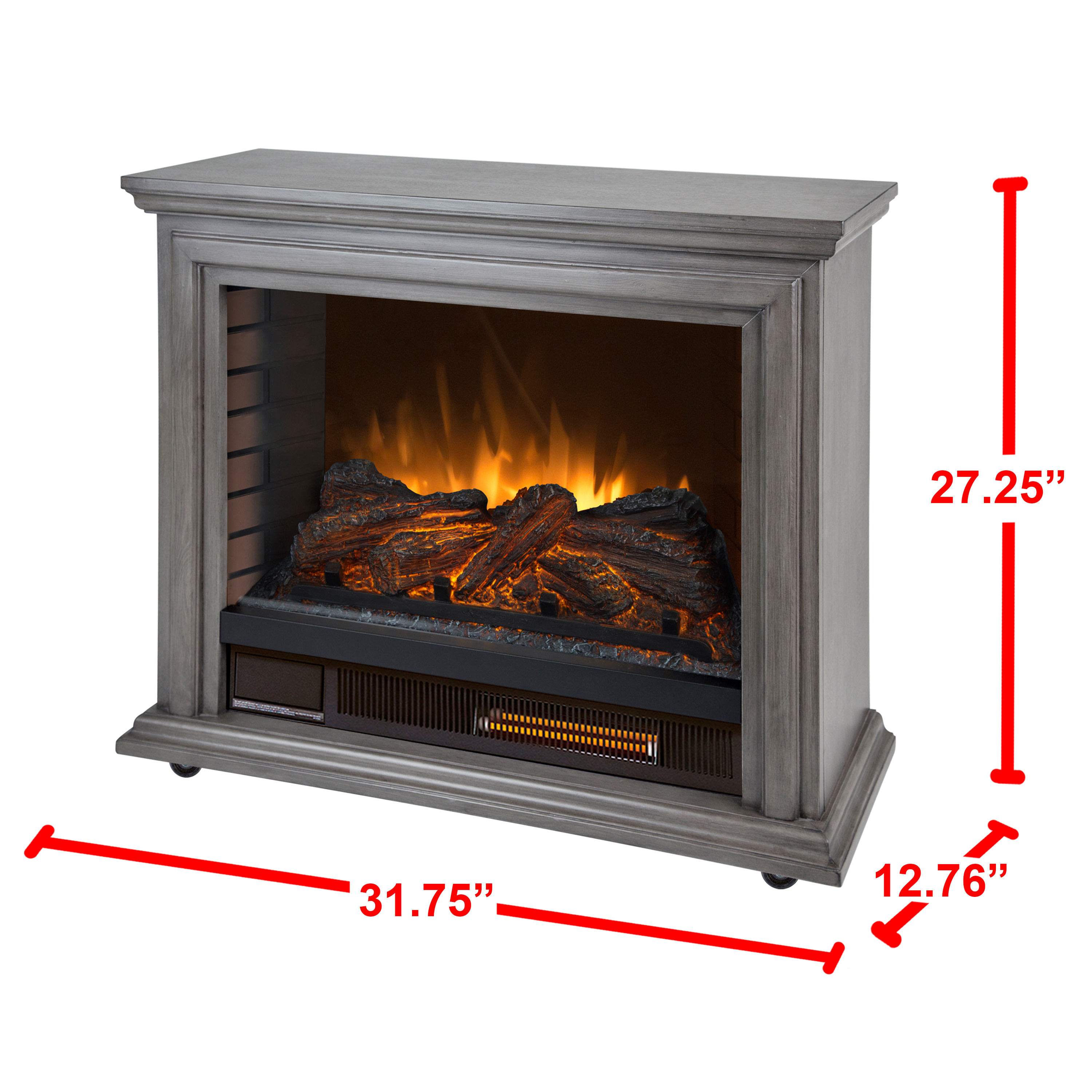 Pleasant Hearth Sheridan GLF-5002-205 Free Standing Mobile Infrared ...