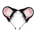 thumbnail image 3 of Diadema con Orejas de Hámster Yinane negro rosa, 3 of 8