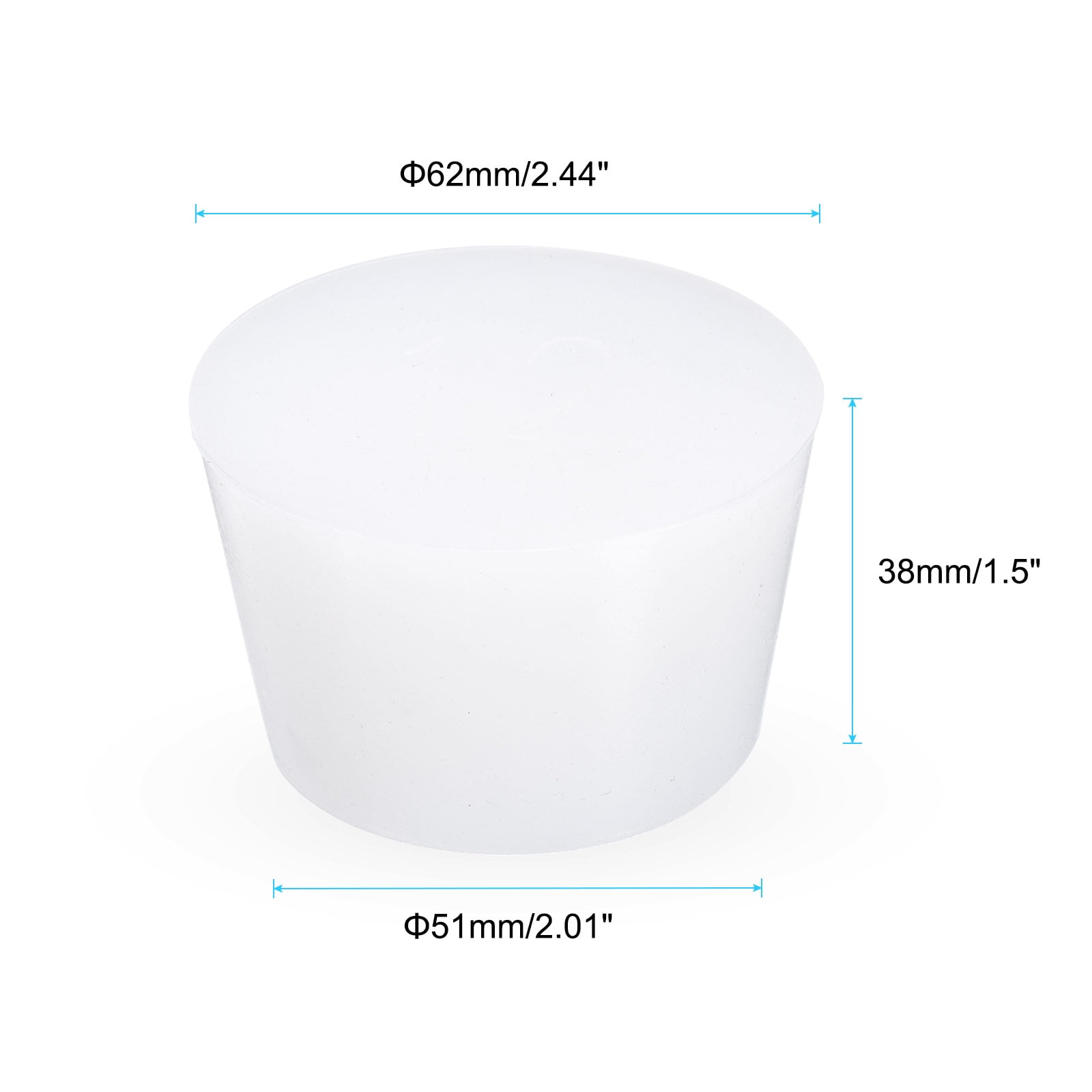 Unique Bargains Silicone Solid Rubber Stoppers for Lab Use 51mm to 62mm Dia
