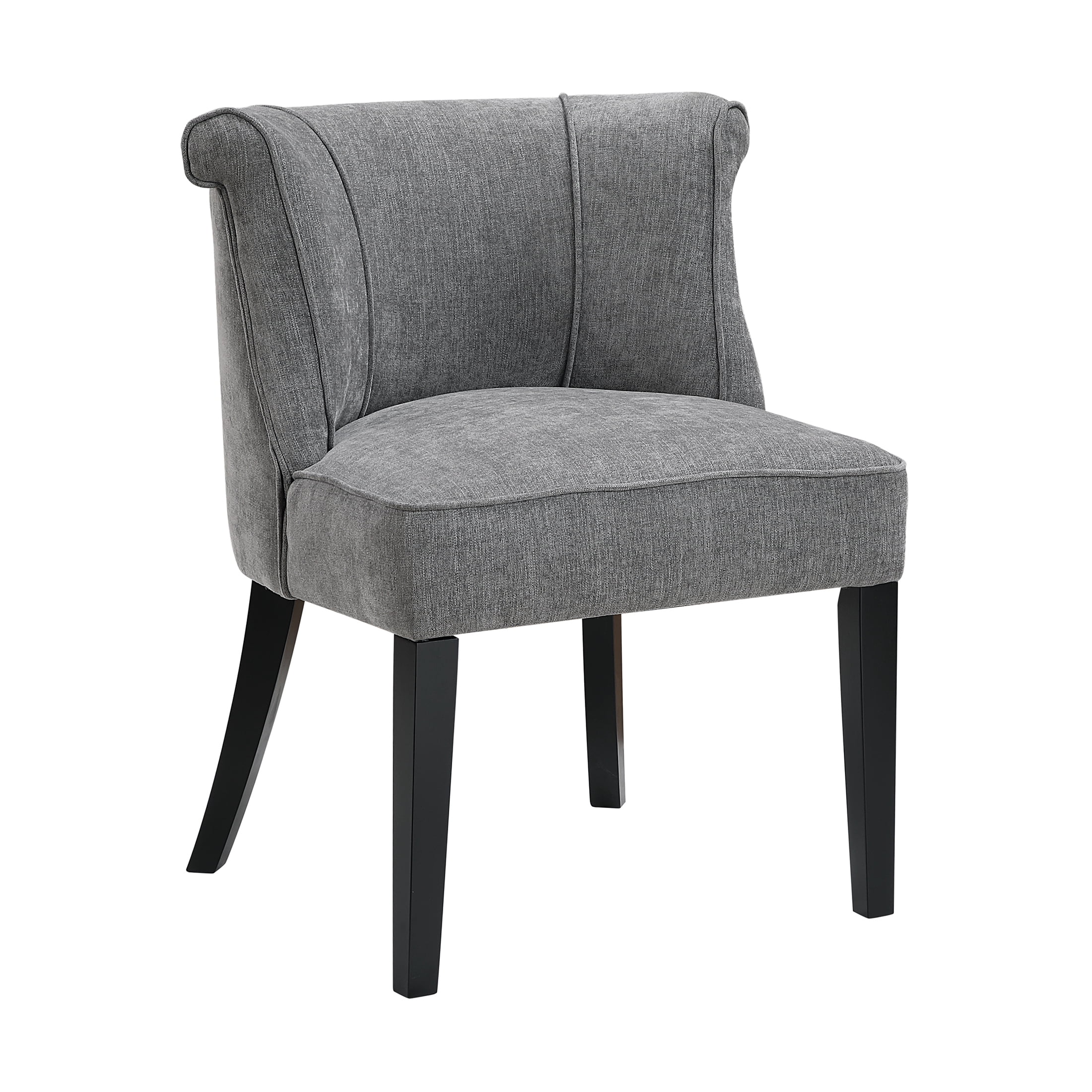 OakvillePark Orelune Textured Fabric Scrolled Back Accent Chair, Charcoal