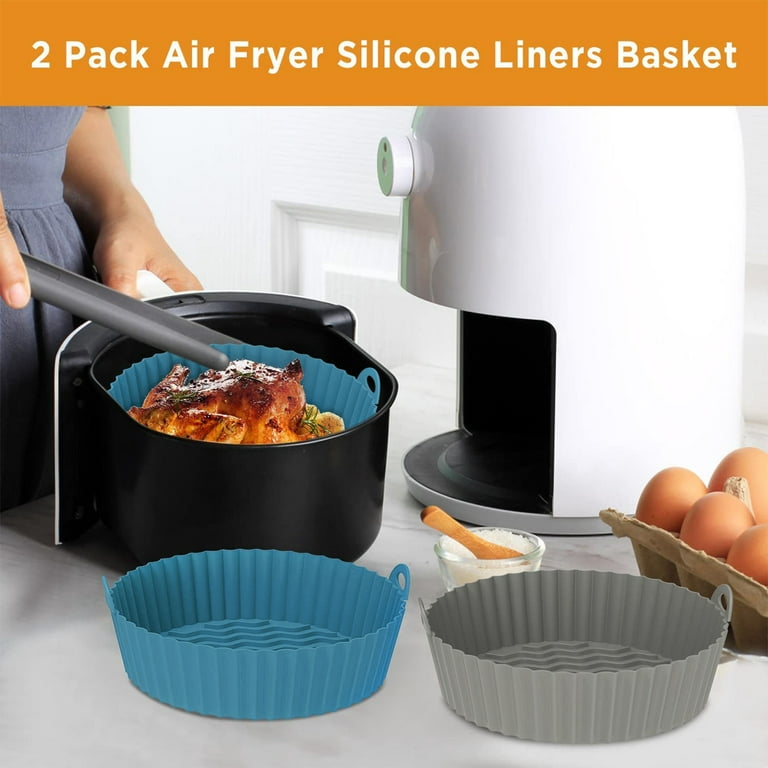 Silicone Air Fryer Liners Reusable Airfryer Liners 2 Pack 3-5 QT Silicone  Pot 7.
