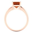 thumbnail image 4 of 2 ctw Solitaire Anniversary Ring for Women | Asscher Cut Simulated Red Diamond | Hyperallergenic Solid 14K Rose Gold, 4 of 5