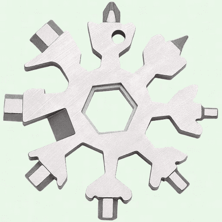 Snowflake Multi-Tool Screwdriver 18-in-1 Stainless Steel Snow Tool