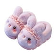thumbnail image 2 of SGFCWSX Kids Fuzzy Bunny Slippers Cozy Home Shoes for Girls Boys Ruffled Cute Indoor Footwear Purple Size 7.5-8 Years, 2 of 8