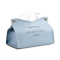 thumbnail image 2 of CSCHome Tissue Box Living Room Dining Room Solid Color Napkins Storage Box Waterproof and Moisture-Proof (Light blue), 2 of 5