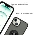 thumbnail image 5 of CoverON For Apple iPhone 13 Mini Phone Case, Ring Holder Kickstand Magnetic Mount Clear Hard Back Cover Rubber Bumper, Black, 5 of 9