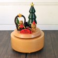 thumbnail image 5 of Handmade Wooden Rotating Music Boxes Christmas Music Box Hand Painting Mini Square Music Box Gift, 5 of 5