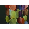 thumbnail image 3 of Enchanting Multicolor Capiz Shell Hanging Wind Chime - Vibrant Outdoor Decor for Garden, Patio, and Yard - Crafted with Dyed Shells - Measures 26 Inches Long, 3 of 3
