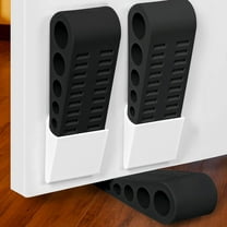 3 Pack Door Stoppers, Anti-Slip Rubber Door Stop with Holder, Door Stops for Bottom of Door, Works on All Floor Types