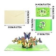 Augper Clearance Sharonlily Flying Butterflies Pop Up Card, 3D Flower
