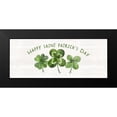 thumbnail image 2 of Reed, Tara 14x8 Black Modern Framed Museum Art Print Titled - Shamrock Rainbows panel II-Happy St Patricks, 2 of 5
