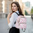 thumbnail image 6 of FORMRS Mini Backpack Purse for Women Quilted Travel Daypack Casual Shoulder Bag, Purple Polka Dots, 6 of 7