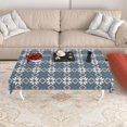 thumbnail image 6 of Paisley Checkered Print Linen Table Cloth Rectangle Boho Geometric Patchwork Tablecloths Farmhouse Wrinkle Resistant Washable Table Cover for Dining Room Picnic Table Decor 60x84 Inch, 6 of 7