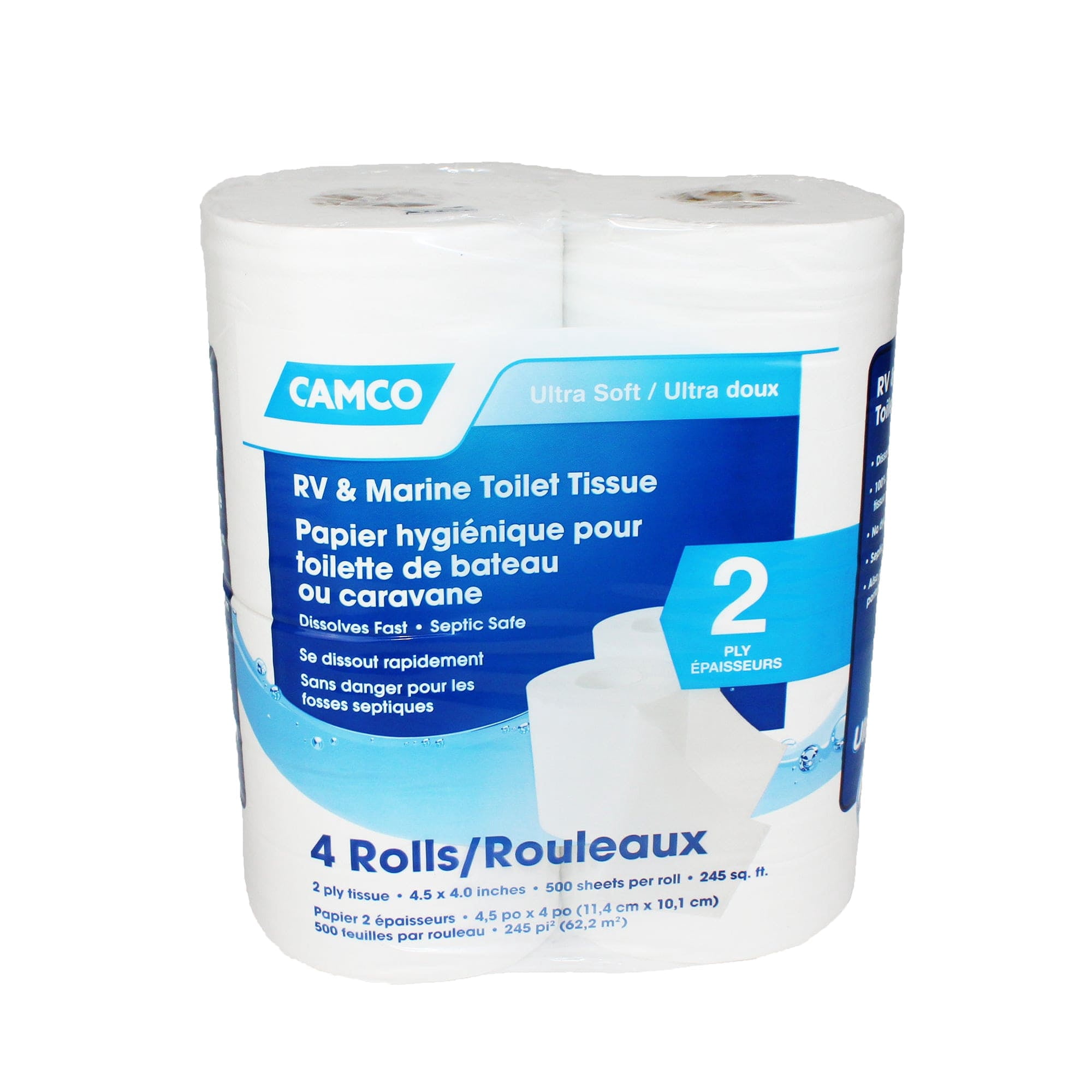 Camco Ultra Soft 2 Ply Septic Safe Toilet Paper 4 Rolls
