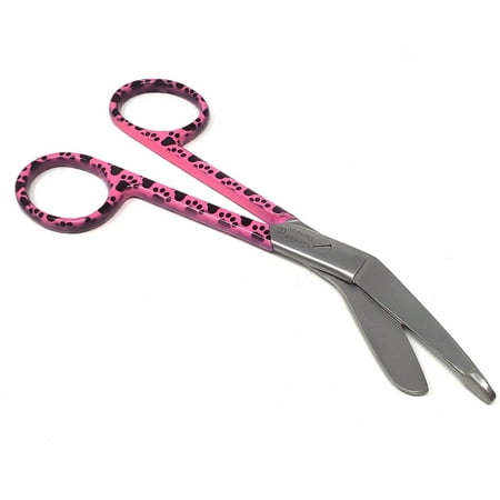 

Lister Bandage Scissors 5.5 Stainless Steel for Nurses with Pink Paws Handle