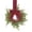 red and black checkered/2PC, variant on Norfolk Pine Mini Christmas Wreaths with Green Velvet Bow for Cabinet Door Window Farmhouse Holiday Decor 2 Pcs 10.6 Inch