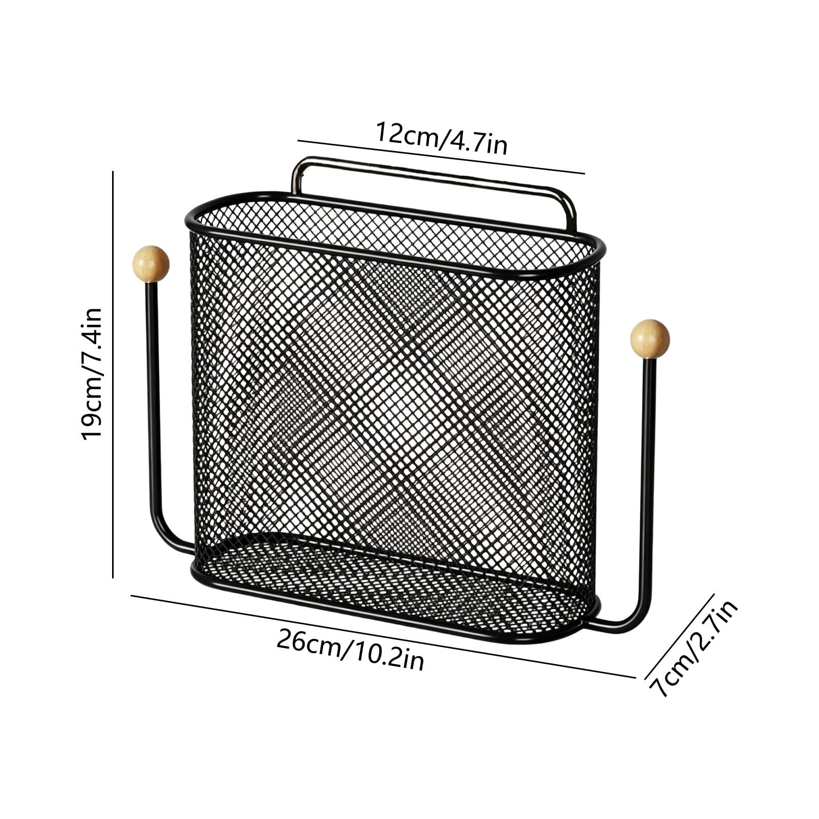 Bathroom Wall Mounted Storage Basket Metal Organizer No Drill Storage Shelf, Rust Resistant Breathable Strong Easy Install Space Saving, For Bathroom Kitchen Bedroom Dorm Wall Storage