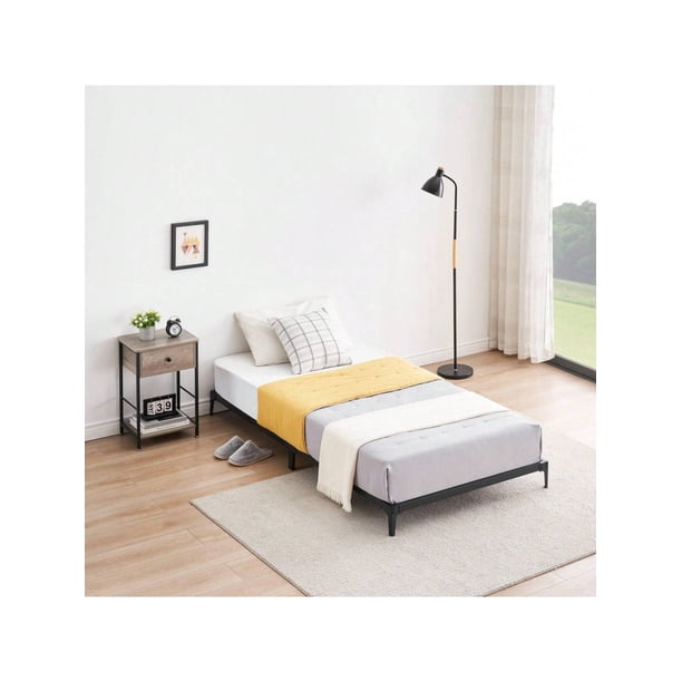 6-pulgada tamaño individual/tamaño completo/queen size blanca/negra metal low marco de cama-heavy duty mattress foundation no box spring required easy to assemble con strong bearing capacity