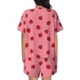 thumbnail image 6 of Sigee Strawberries for Sleepwear Casual Pjs with Pockets Women's Pajamas Sets Shorts 2 Piece Short Sleeve Lounge Sets 4X-Large, 6 of 9