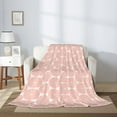thumbnail image 3 of ZNDUO Traditional Japan Geometric Floral Texture Pattern Pattern Thickening Blanket, Fluffy Soft Cozy Flannel Throw Blankets, 60"x50" Inches, 3 of 8