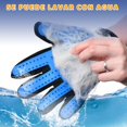 thumbnail image 2 of Guantes Removedores de Pelo para Mascotas (Par), Guantes con Cepillos para Bañar, Masajear Mascotas con Correas Ajustables, Perfecto para Quitar Pelos Largos de Perros y Gatos, 2 of 5