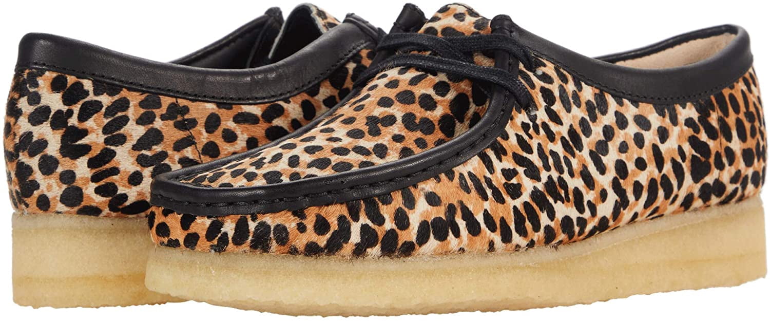 Clarks Womens Wallabee Boot 6.5 Leopard 