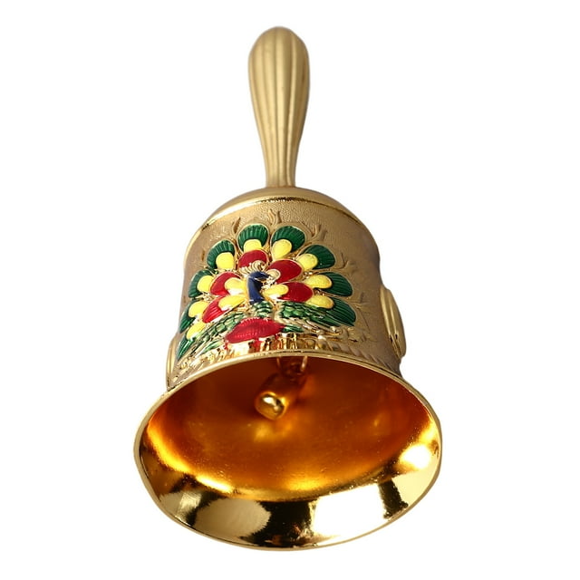 Cloche d'Appel Style Rétro, Cloche à Main en Alliage avec Poignée Arrondie, Son Clair pour Dresser les Animaux, Réveiller les Familles, Signaliser les Étudiants