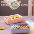 thumbnail image 4 of Usbinx Life 1100ml Rectangular Airtight 4- Bento Box Microwave Safe Leakproof Compartment Meal Prep Lunch Container, 4 of 5