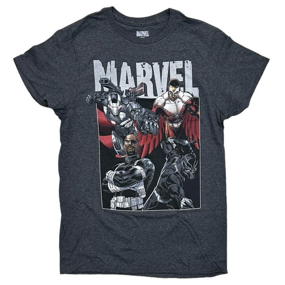Black Panther Marvel Comics Men's Officially Licensed Super Heros Tee T-Shirt (Small, Black Heather)