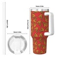 thumbnail image 4 of KLL Pizza Cartoon Print 40oz Stainless Steel Insulated Car Cup Coffee Mug with Spillproof Lid - Keep Your Drink Hot or Cold on the Go, 4 of 8