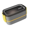 thumbnail image 2 of yuksok Double Layer Lunch Box Large Capacity Food Container for Office Home Camping Grey, 2 of 9
