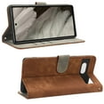 thumbnail image 6 of SaniMore for Google Pixel 6A Premium PU Leather Case, [RFID Blocking] Card Holder Magnetic Wallet Cover with Practical Bracket + Detachable Wrist Strap Shockproof Protective Shell, Brown, 6 of 8