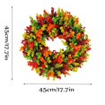thumbnail image 2 of Konghyp Fall Wreath, Artificial Wreath for Front Door, Rustic Thanksgiving Decoration, Perfect for Indoor and Outdoor, Unique Fall Home Decor, Beautiful Autumn Wreath, 2 of 9