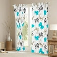 thumbnail image 3 of Homewish Cartoon Bow Tie Blackout Curtains Set of 2 (52x84 Each) for Teens Boys Girls,Blue Grey Window Curtains,Cow Print Curtains and Drapes,Breathable Home Decor, 3 of 6