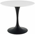 thumbnail image 2 of Modway Lippa Table à Manger Ronde de 36 Pouces en Bois MDF Laqué, Noir/blanc, 2 of 8