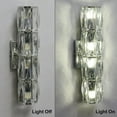 thumbnail image 6 of Claxy 16" Chrome Wall Sconces with Crystal Tube Shade 4-Light, 6 of 7