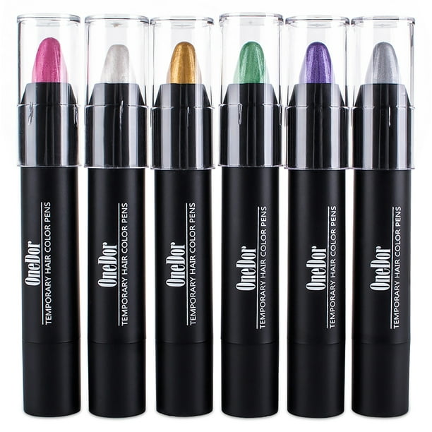 OneDor Professional Waxy Hair Chalk Pens Temporary Hair Color Dye Touch