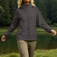 thumbnail image 6 of Dwellite Women Rain Jacket with Hood Lightweight Windbreaker Athletic Running Top Zip Up Outdoor Coat 2026 Dark Gray S, 6 of 6