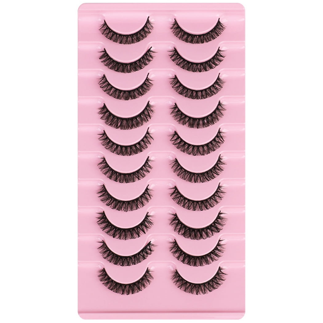 False Eyelashes Fluffy Volume 10 Pairs Thick Dramatic Curly Lash Fake