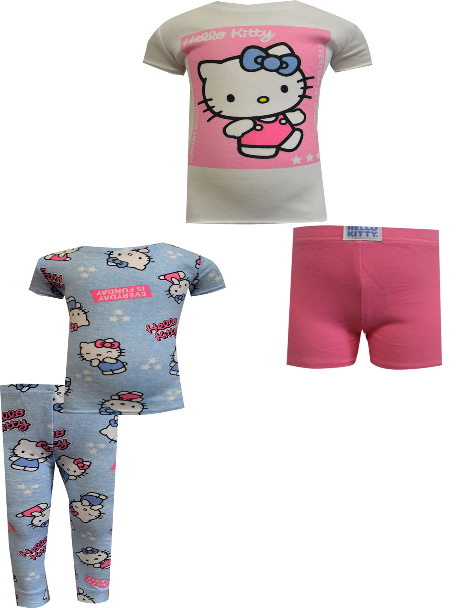 Komar Kids Girls Hello Kitty Everyday is Funday Cotton 4 Piece Pajamas (4)