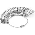 thumbnail image 2 of Ring Sizer Finger Sizing Measuring Jewelry Accurate Tool Stainless Iron Metal Size US 0-13 with Gauge Set of 27 pcs Circle Models in Silver, 2 of 5