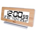 thumbnail image 1 of FanJu Digital Wood Alarm Clock with Backlight LCD Screen Time, 1 of 8