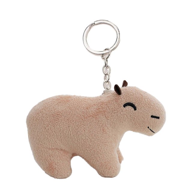 2 Styles Plush Stuffed Keychain Funny Guinea Pigs Dolls Pendant Keyring for Car Keys Bag Backpack Decor Kids Toy Gift
