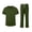 Army Green#1037, variant on Quick-Drying Scrub Set Men Stretch Scrub Top & Jogger Pants Male Scrubs Sets Wine S