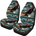 thumbnail image 6 of Qpednta Aztec Eagle Car Seat Covers Full Set Automotive Seat Covers Accessories Breathable Front Car Seat Cover Pack of 4 Car Seat Protector Cushion Pad Mat Easy to Install, 6 of 7