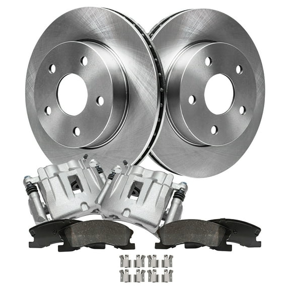 Detroit Axle - Front Brakes and Rotors Brake Pads Brake Calipers Replacement for Jeep Grand Cherokee
