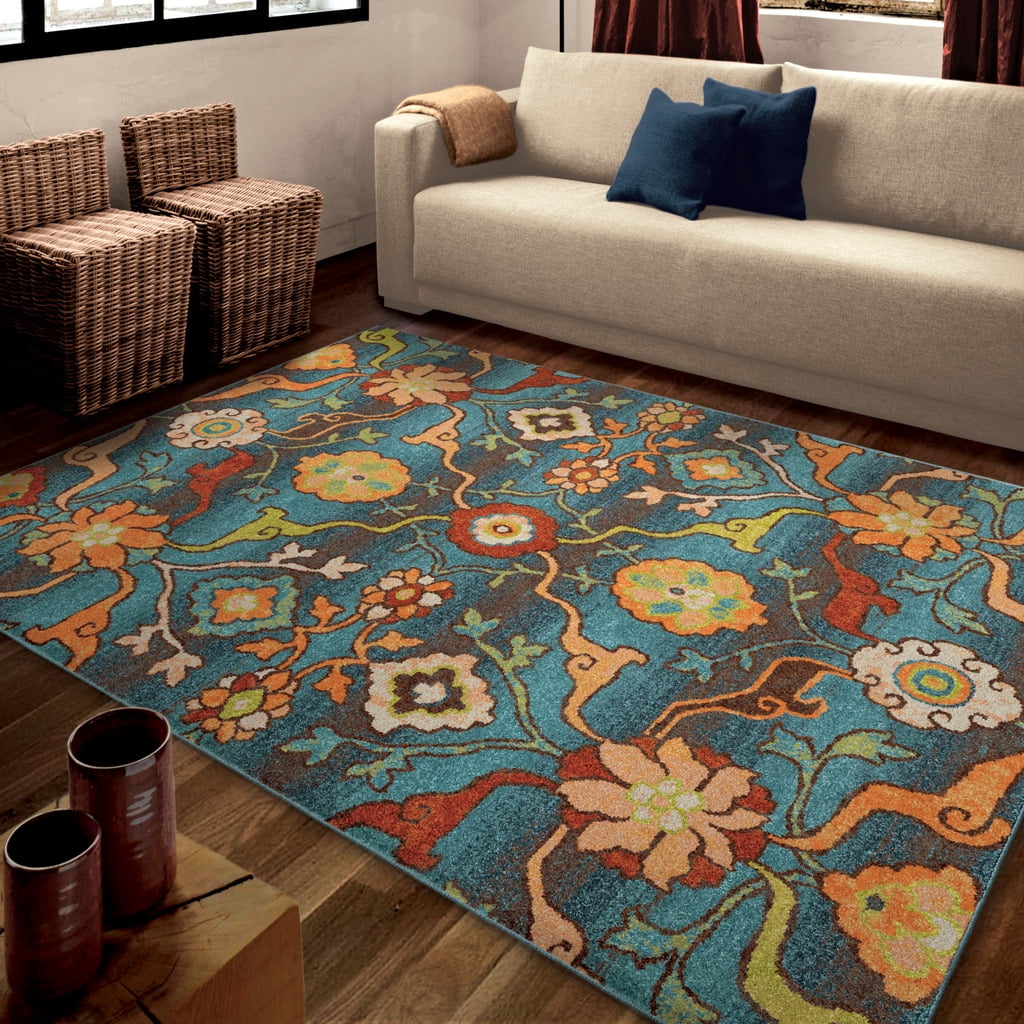 Orian Rugs Bright Floral Punjab Area Rug - Walmart.com