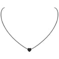 thumbnail image 1 of Collar con colgante de corazón de plata esterlina PROSTEEL negro circonita cúbica, 1 of 8
